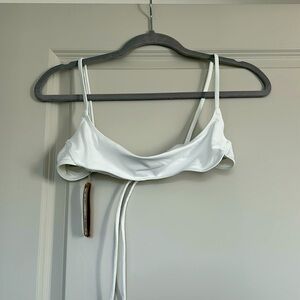 SKIMS Micro Bikini Top Hipster Bikini Bottom (M) Color: Snow